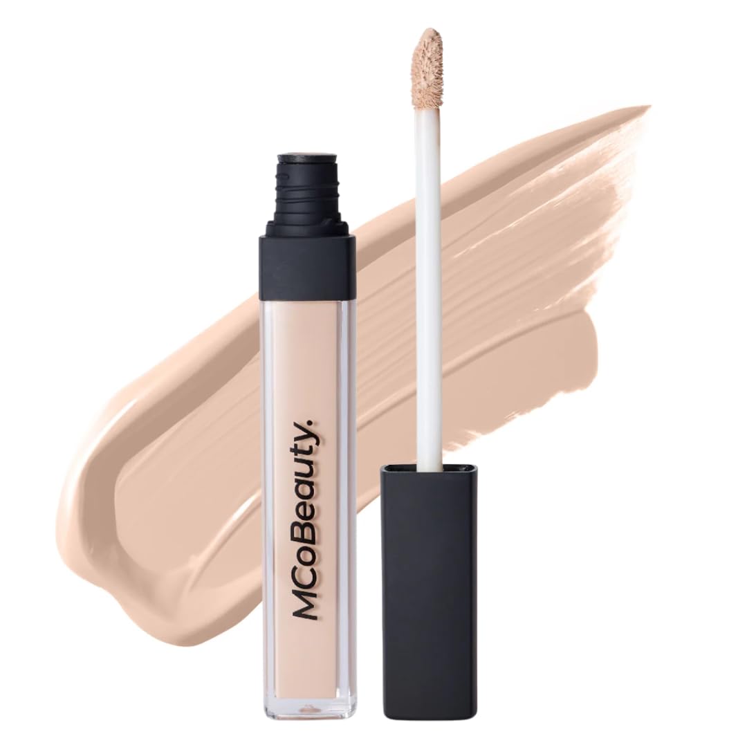 MCoBeauty concealer front packaging showing product tube and label for easy ID and benefit
