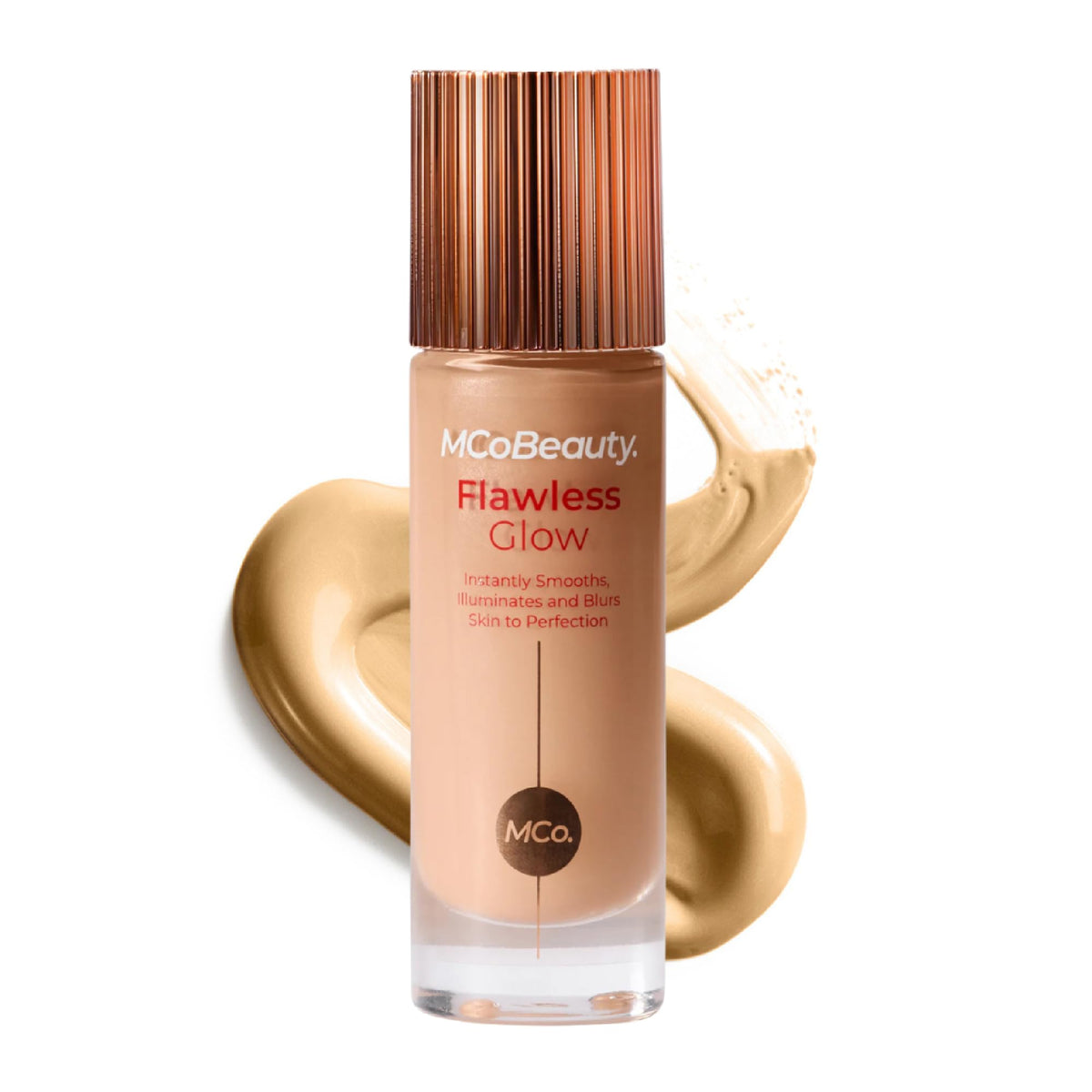 MCoBeauty front packaging showing sleek bottle and label for easy recognition