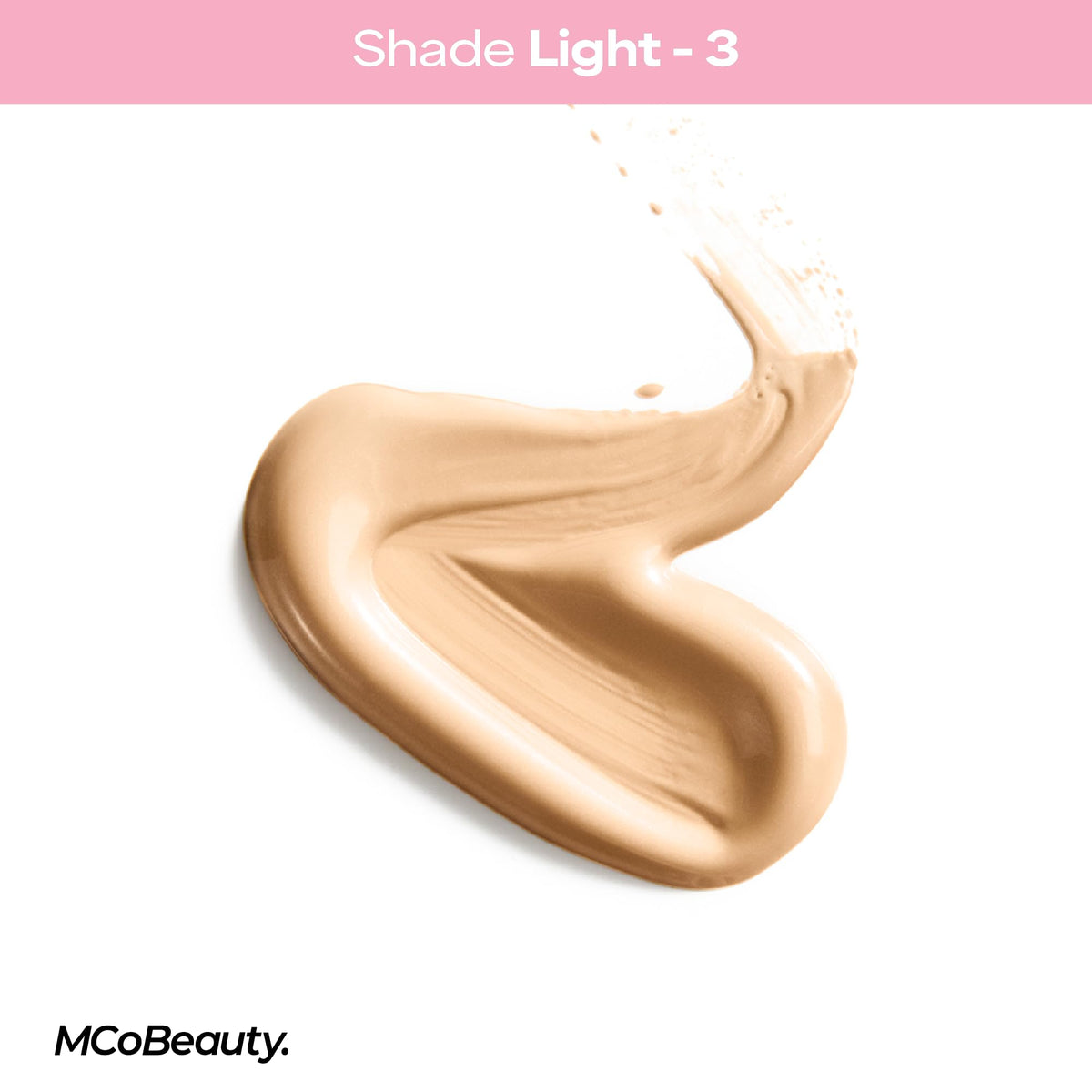 MCoBeauty drops mixed with foundation demonstrating instant dewy boost benefit