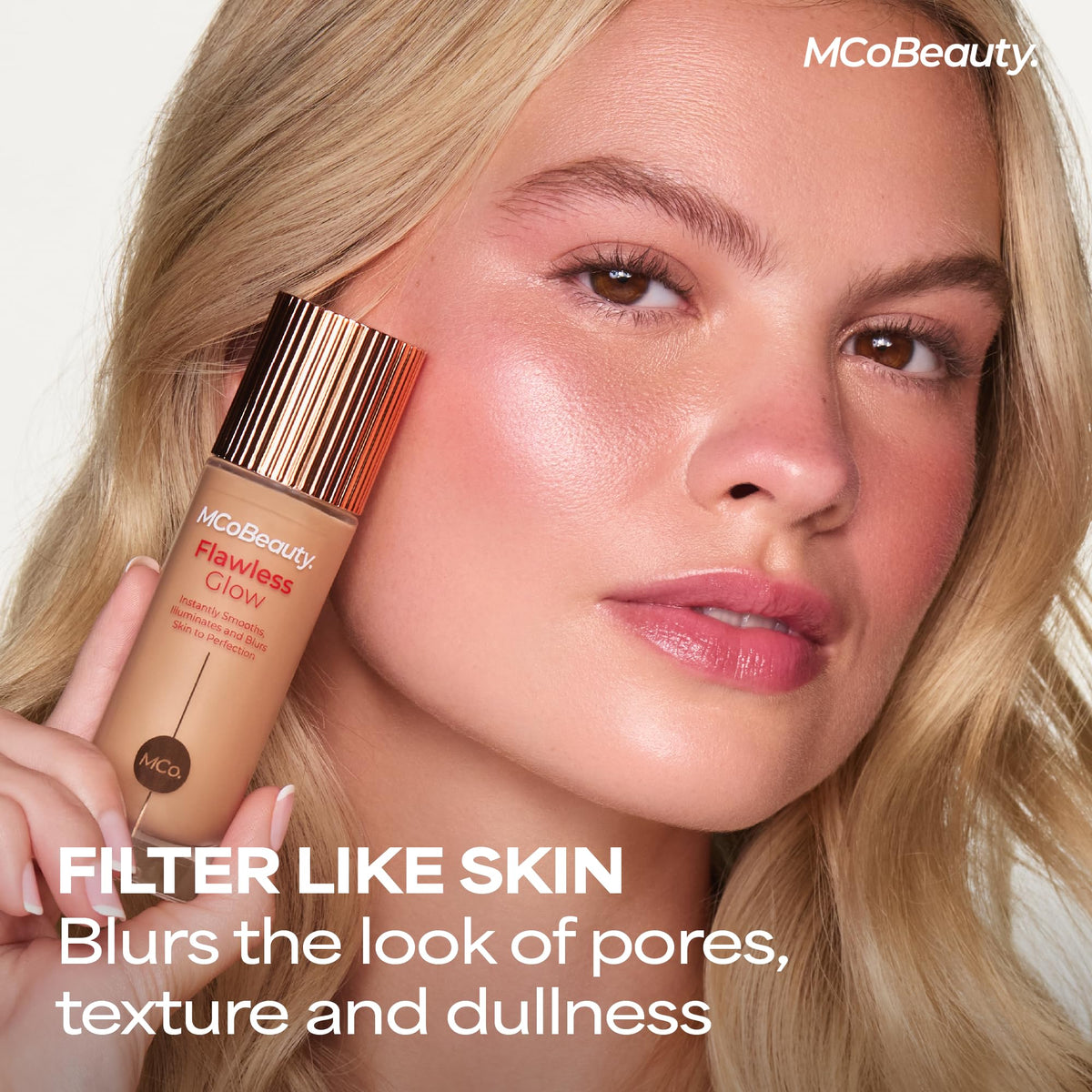 MCoBeauty swatches on arm for 3.5 Light Medium illustrating subtle luminous tint