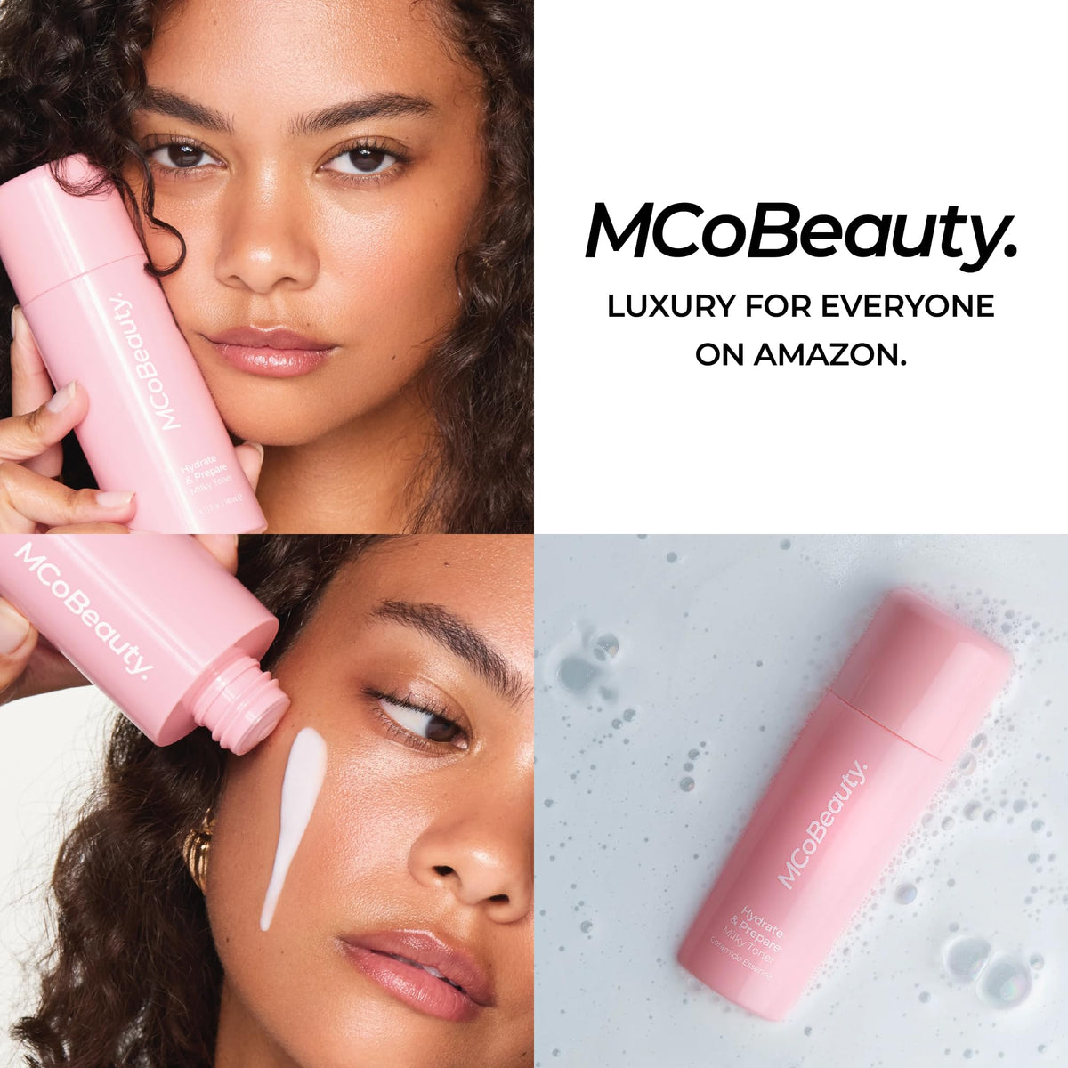 MCoBeauty lifestyle bathroom shelf with toner for daily routine ease