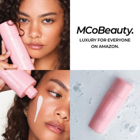 MCoBeauty lifestyle bathroom shelf with toner for daily routine ease