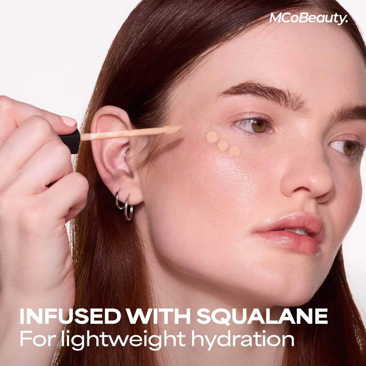 MCoBeauty shade 2 Light Fair swatch on arm showing true-to-tone even coverage benefit