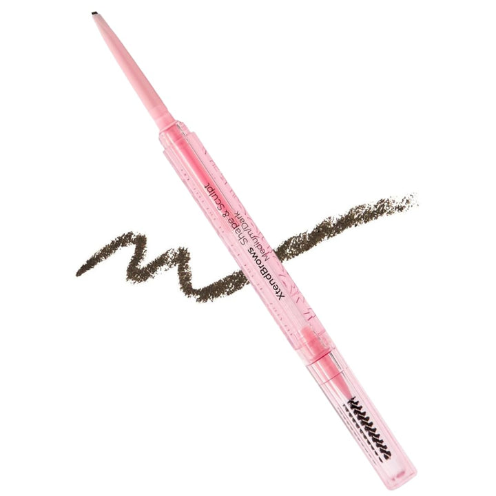 MCoBeauty pencil front view showing slim retractable design and compact benefit