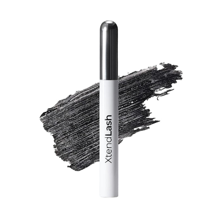 MCoBeauty XtendLash front packaging showing sleek tube and branding benefit: confidence