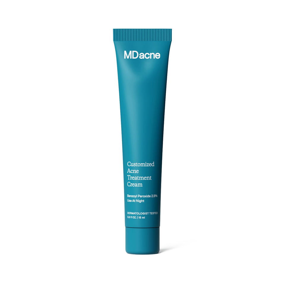 MDacne front tube packaging showing brand and product for clear identification and trust