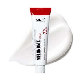 MDP Melanon X Cream front jar showing product packaging and benefit of targeted spot care