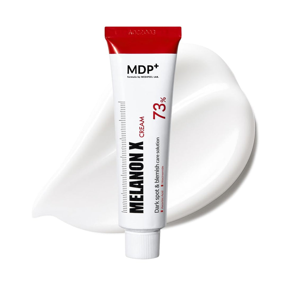 MDP Melanon X Cream front jar showing product packaging and benefit of targeted spot care