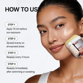MDP Peptide 9 Bio Sunstick Pro next to a credit card showing compact size and portability