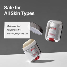 MDP Peptide 9 Bio Sunstick Pro texture close-up highlights smooth glide and matte finish