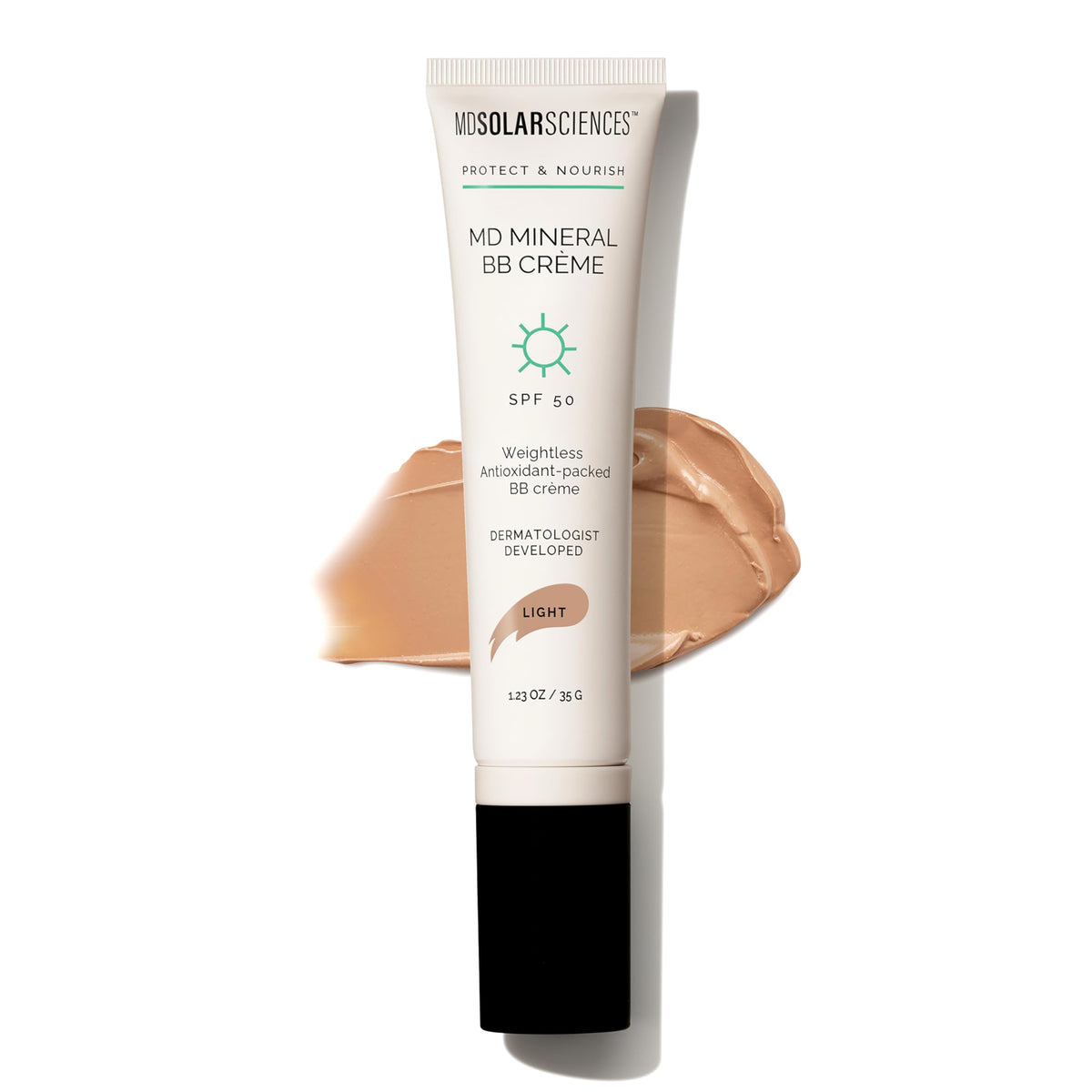 MDSolarSciences front packaging showing compact mineral BB crème, easy sun protection