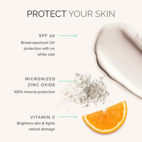 MDSolarSciences creamy sunscreen spread on skin demonstrating blendability