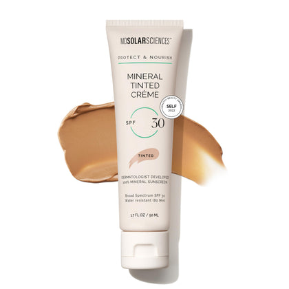 MDSolarSciences front packaging showing SPF 30 tinted crème that protects