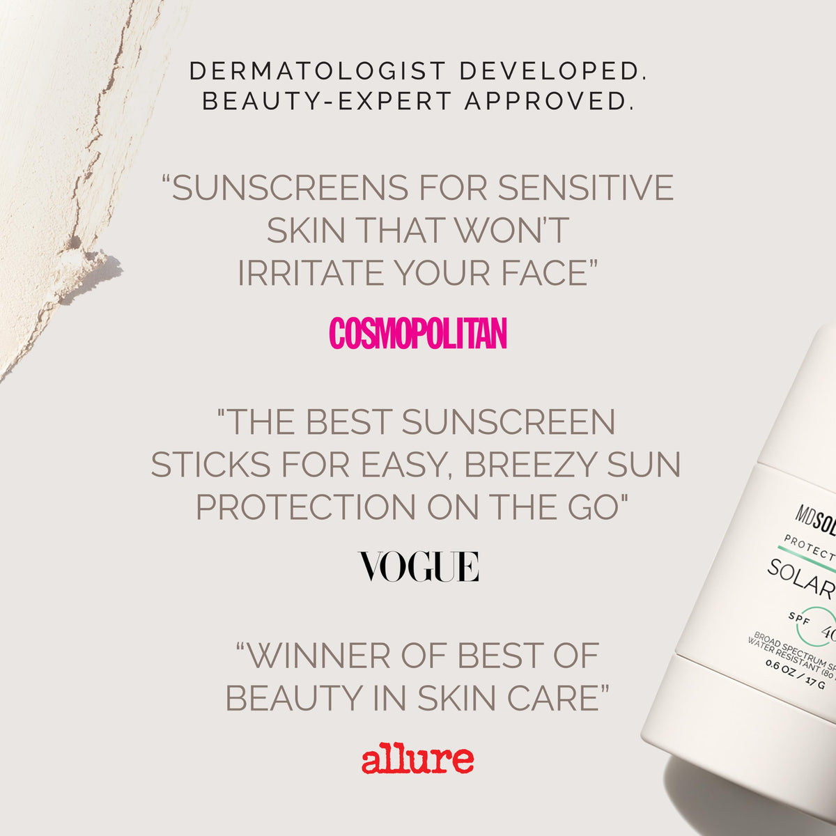 MDSolarSciences family outdoors using stick sunscreen for water-resistant everyday protection