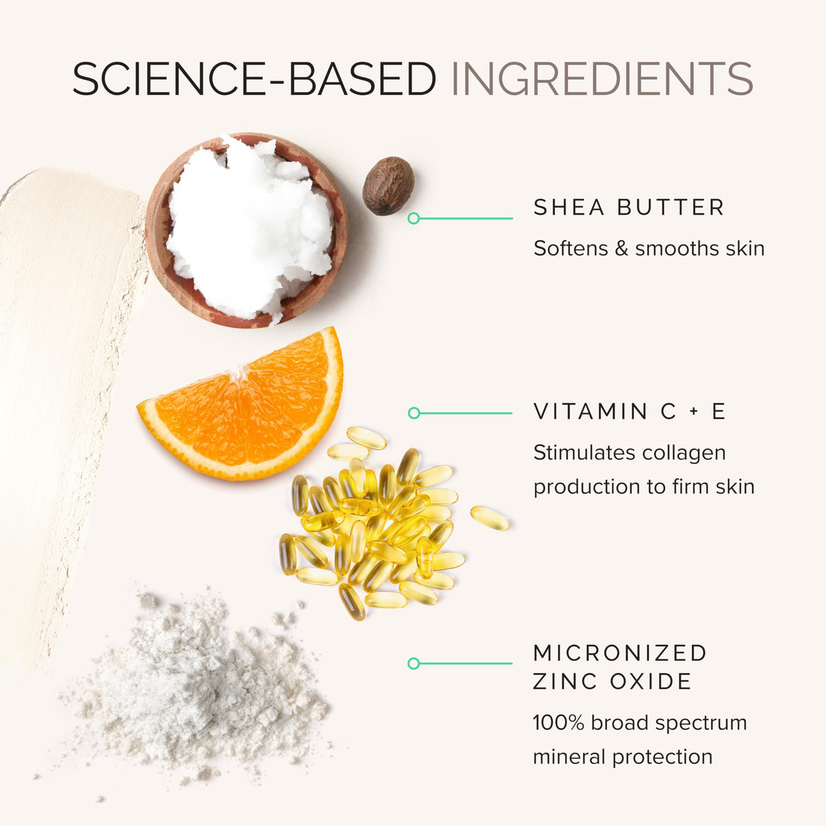 MDSolarSciences ingredient label highlighting zinc oxide, titanium dioxide, antioxidants