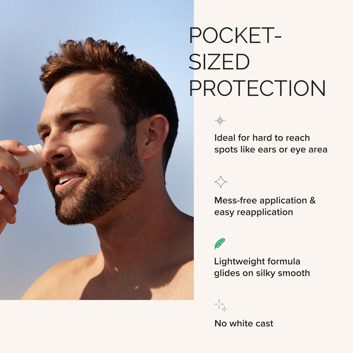 MDSolarSciences swiped on lips and nose for targeted sun protection benefits