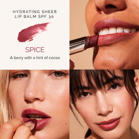 MDSolarSciences spice shade worn on lips delivering buildable natural color