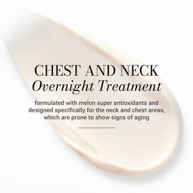 Meaningful Beauty cream being applied to décolletage for hydrated appearance