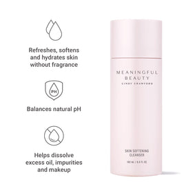 meaningful beauty creamy texture close-up illustrating gentle cleansing benefit