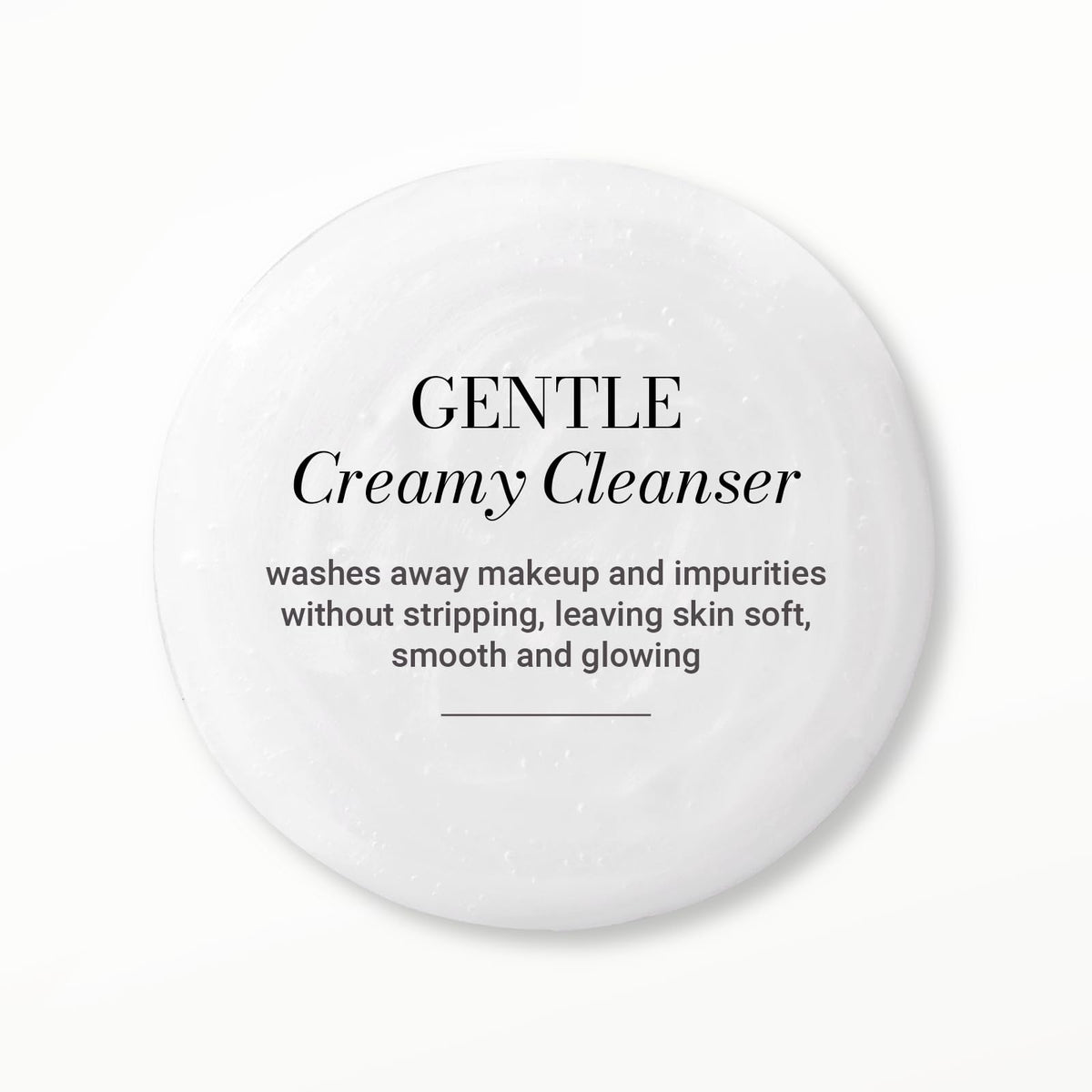 Meaningful Beauty creamy texture swatch showing hydrating, non-foaming formula