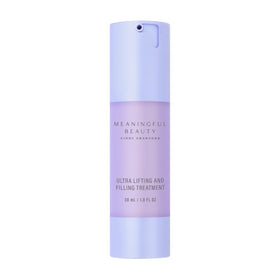 Meaningful Beauty front bottle showing melon day serum and sleek packaging benefit: visible firmness