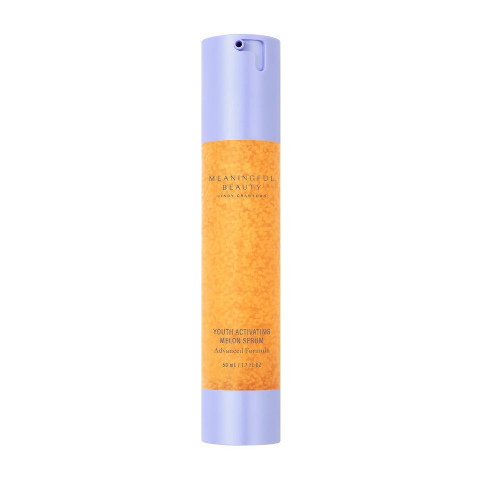 Meaningful Beauty front packaging showing melon serum benefits