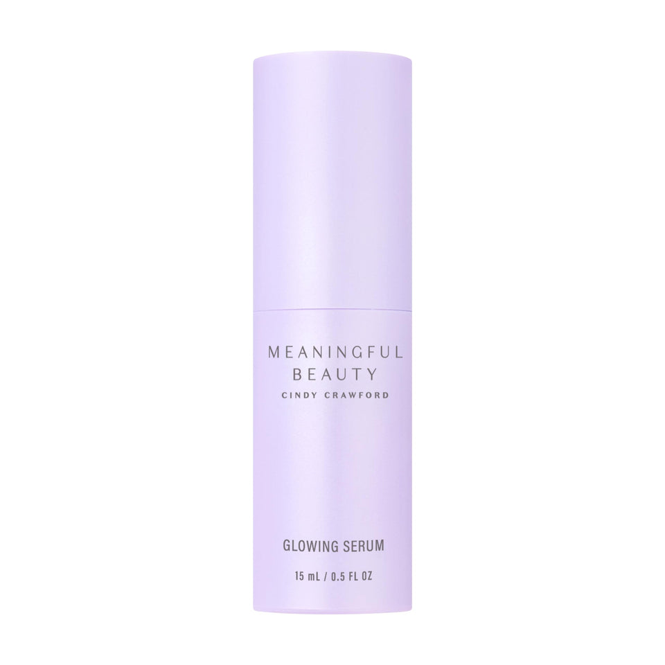 Meaningful Beauty front bottle image showing compact travel-ready serum