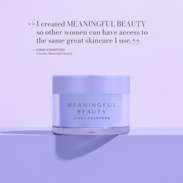 Meaningful Beauty jar on nightstand lifestyle image showing nighttime skincare ritual benefit
