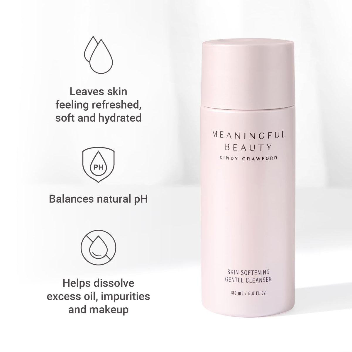 Meaningful Beauty pump dispenser close-up demonstrating easy product dispensing
