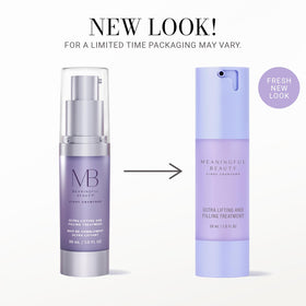 Meaningful Beauty pump close-up highlighting dispenser for precise application benefit: easy control