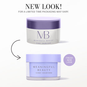 Meaningful Beauty close-up of cream texture highlighting rich hydration and smoothness
