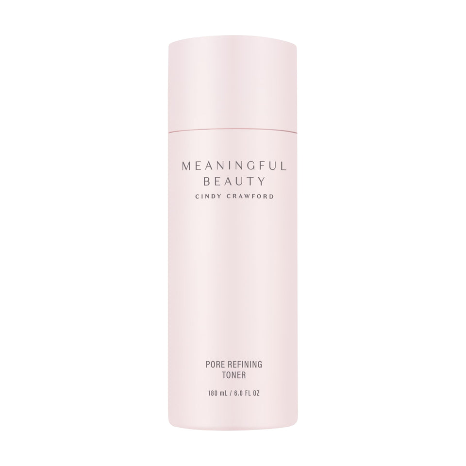 Meaningful Beauty toner front packaging showing bottle and cap for clear routine