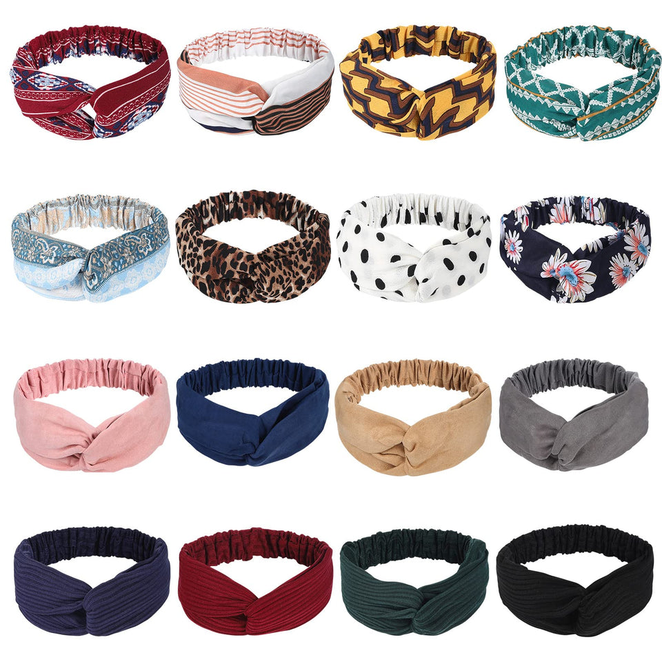 meartchy front view packed set showing 16 headbands and convenient color variety for styling