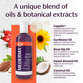 Mederma botanical ingredients flatlay showing natural extract benefits