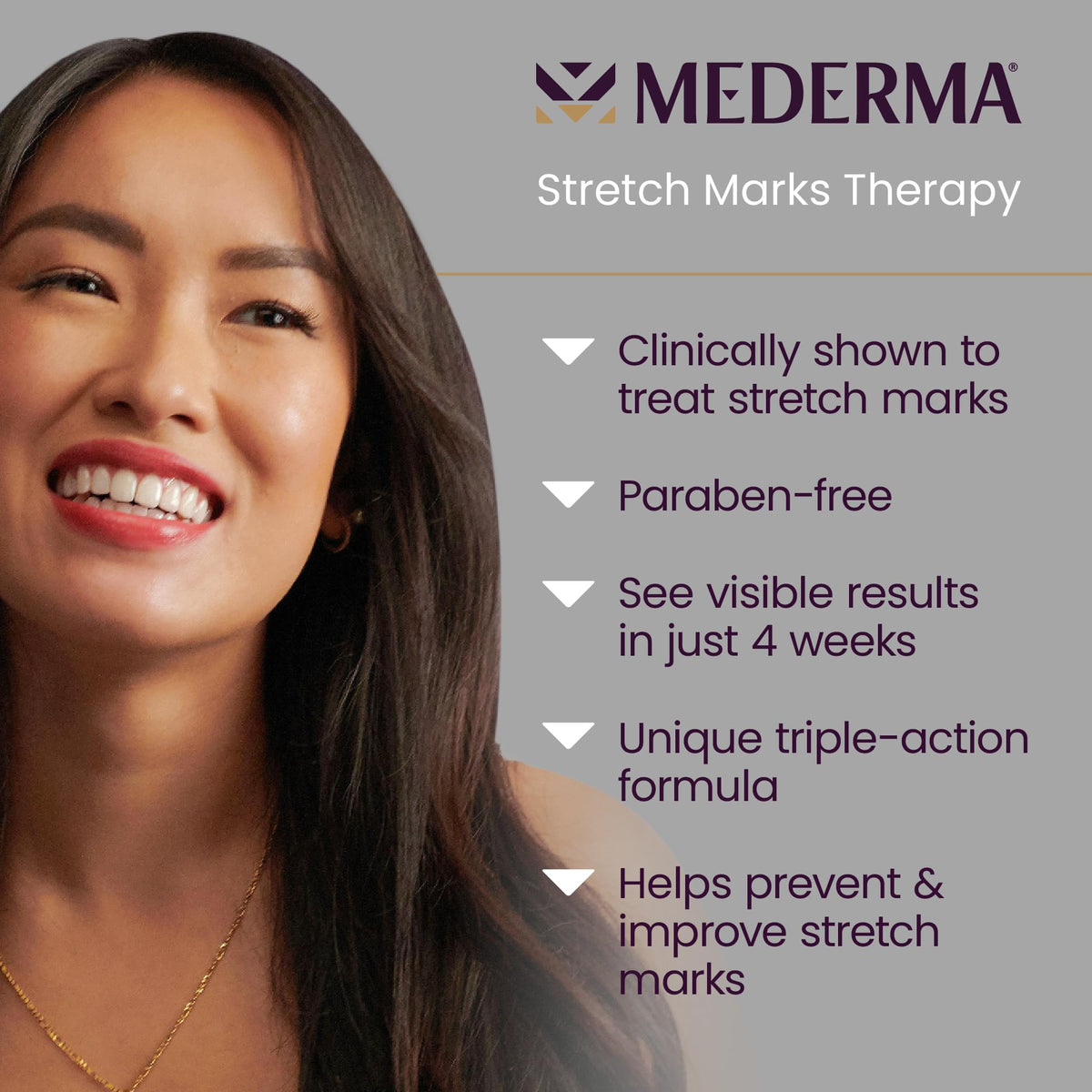 Mederma open tube on palm with recommended application amount