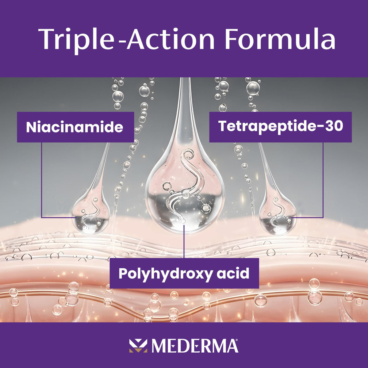 Mederma before and after bottles suggesting visible acne scar improvement