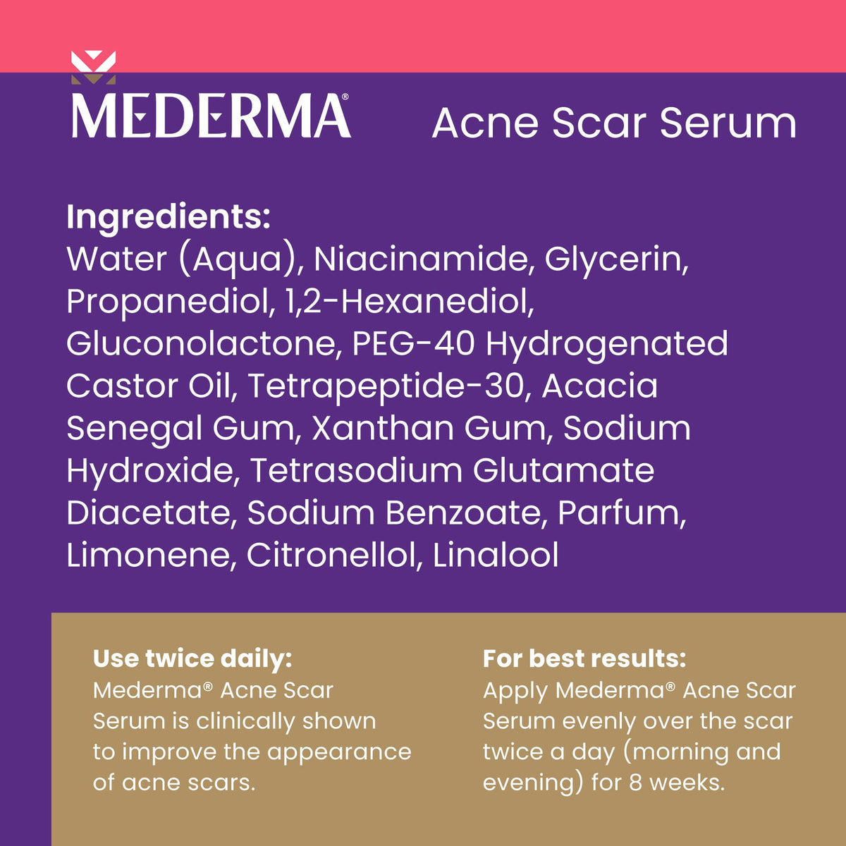 Mederma serum staged in bathroom routine to show daily skincare integration