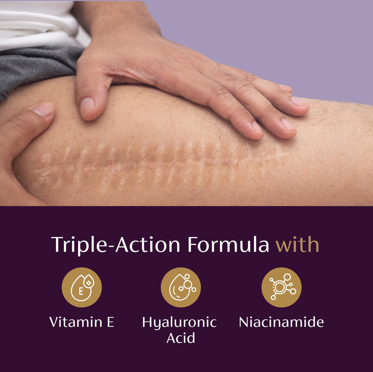 Mederma serum spread on skin showing lightweight hydration benefit
