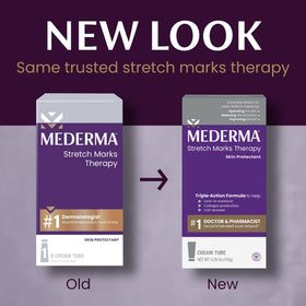 Mederma label close-up highlighting key ingredients and claims