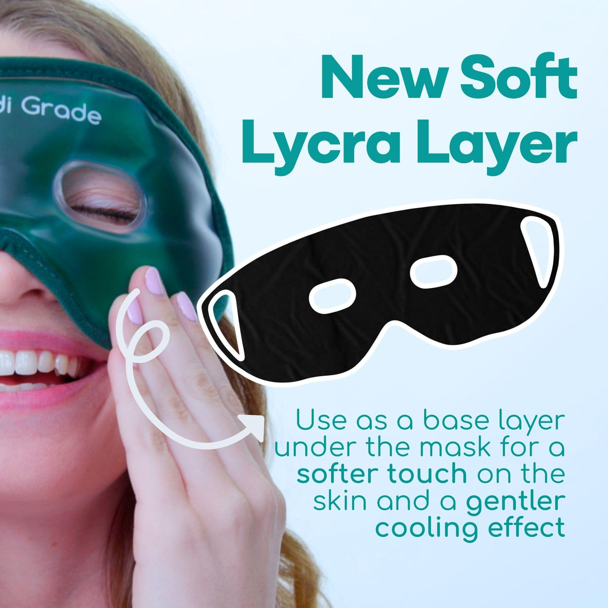 Medi Grade removable Lycra layer detail for gentler skin contact
