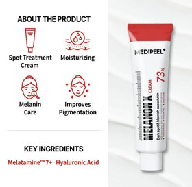 MEDI-PEEL Melanon X cream texture close-up illustrating smooth moisturizing finish