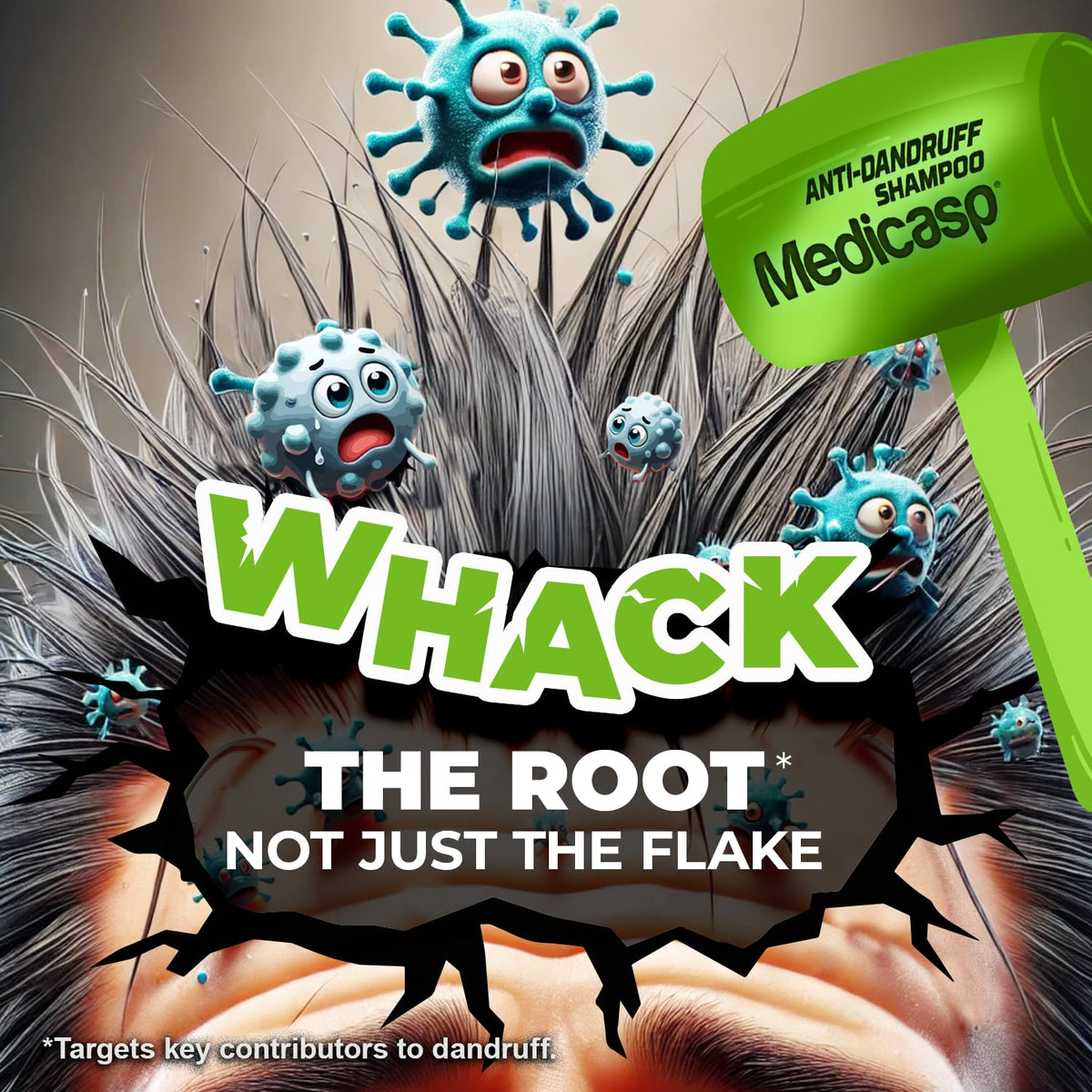 Medicasp label close-up highlighting coal tar 0.5% for therapeutic action