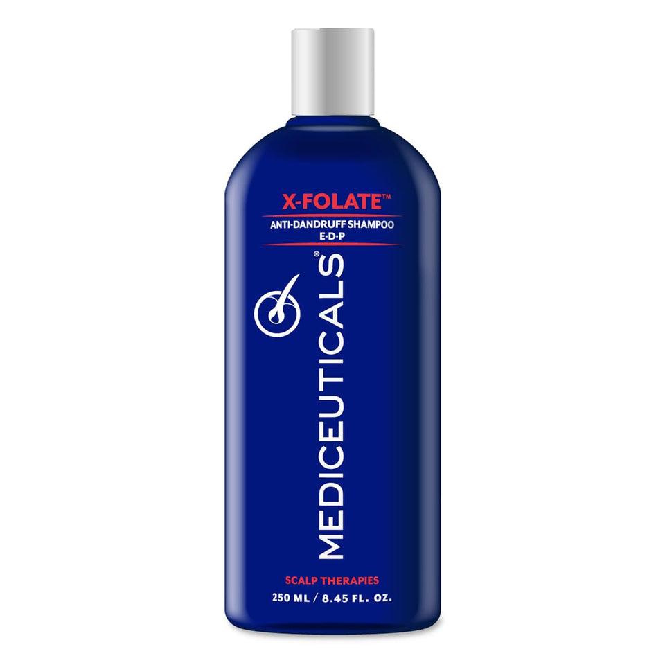 Mediceuticals X-Folate front bottle showing product and benefits