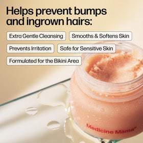 Medicine Mama's VMAGIC open jar showing smooth scrub texture for gentle exfoliation