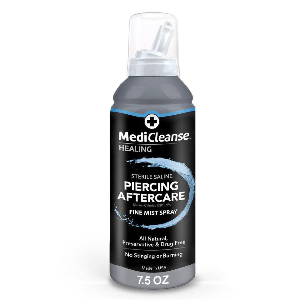 MediCleanse front label showing size and alcohol-free benefit