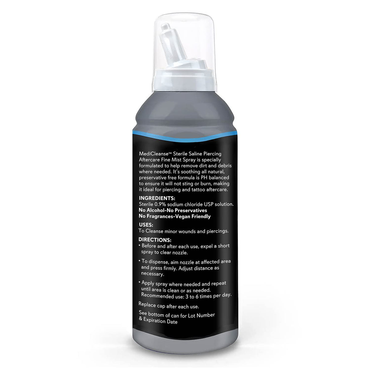 MediCleanse nozzle close-up demonstrating fine mist spray precision