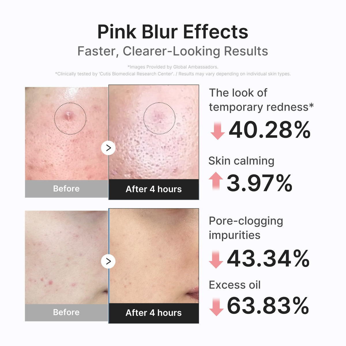 medicube ingredient label close-up, highlights calming Centella and tea tree benefit