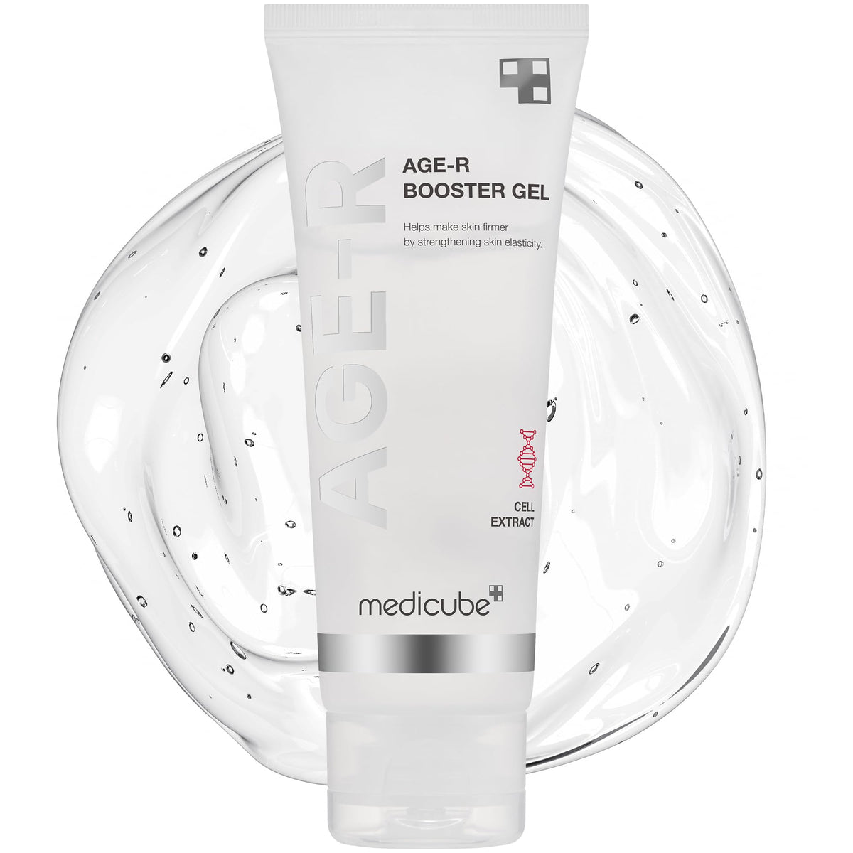 medicube front packaging showing serum bottle and brand clarity benefit