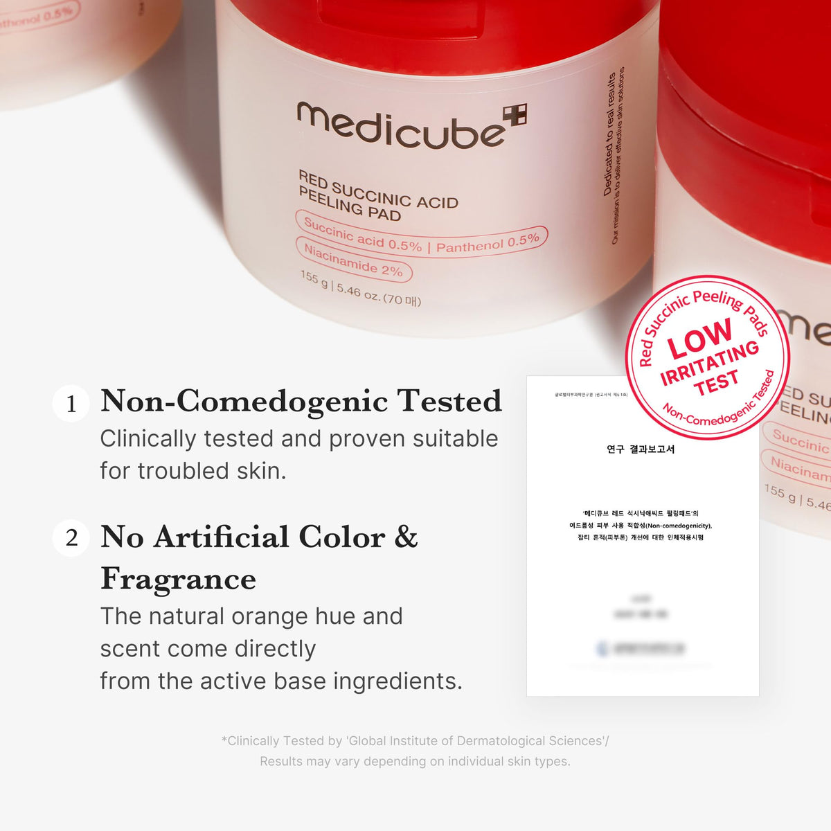 medicube pad being applied to cheek, showing targeted breakout control