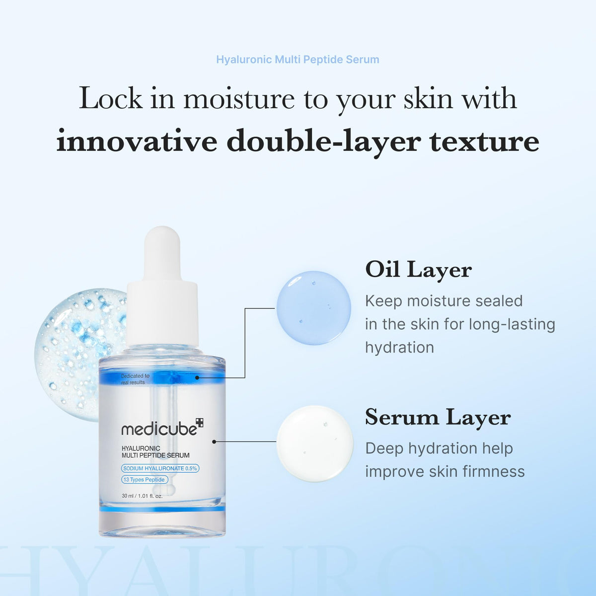 medicube application on hand illustrating lightweight feel and plumping benefit